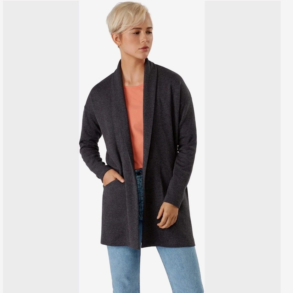 Arc'teryx Laina Cardigan Sweater Womens XS Gray Knit Open Front Logo 21729